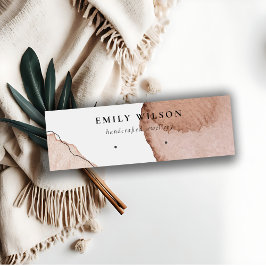 抽象芸術ベージュブラウンウォーターカラーイヤリングディスプレイ スキニー名刺