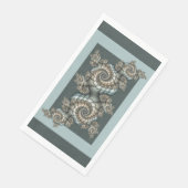 抽象芸術ベージュライトブルーフラクタルアートらせん状 (コーナー)