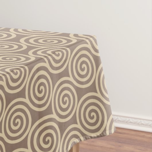 抽象芸術ベージュ上の緩和曲線 テーブルクロス (インサイチュ)