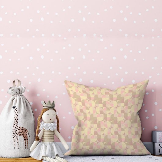 抽象芸術ベージュ円パターン装飾用クッション クッション