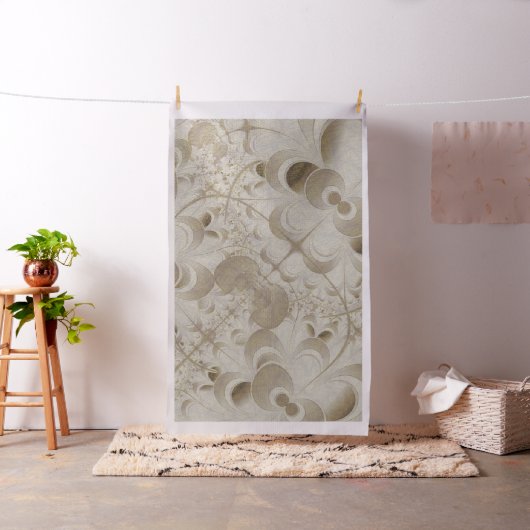 抽象芸術ベージュ模様 ファブリック (インサイチュ)