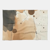 抽象芸術ベージュ水彩層 キッチンタオル (横)