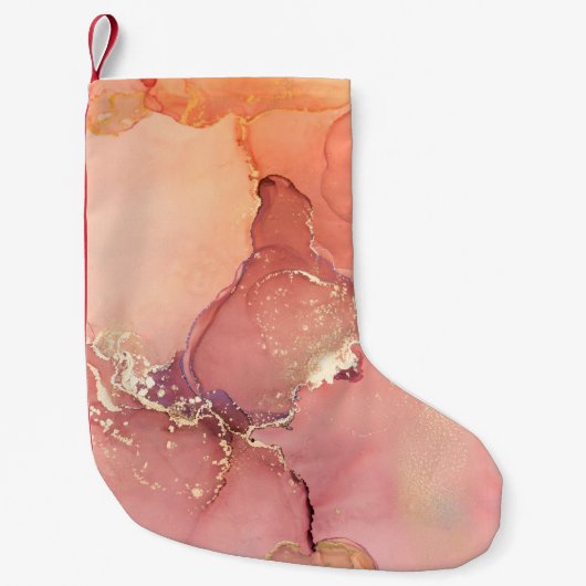 抽象芸術ベージュ、茶色の背景、壁紙。ミックス スモールクリスマスストッキング (正面)