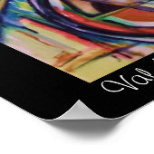 抽象芸術ベース・ギター・ポスター（ValAries著） ポスター (角)