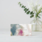 抽象芸術ペイントブラシストロークファインアート名刺 名刺 (スタンド正面)