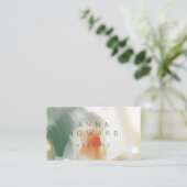 抽象芸術ペイントブラシストロークファインアート名刺 名刺 (スタンド正面)