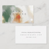 抽象芸術ペイントブラシストロークファインアート名刺 名刺 (正面/裏面)