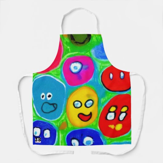 抽象芸術ペットロック エプロン (正面)