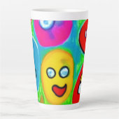 抽象芸術ペットロック カフェラテマグ (正面)