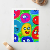 抽象芸術ペットロック ノートカード (正面/裏面インサイチュ)