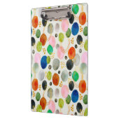 抽象芸術ペブル金ゴールドグリッターアート+あなたのロゴ クリップボード (左)