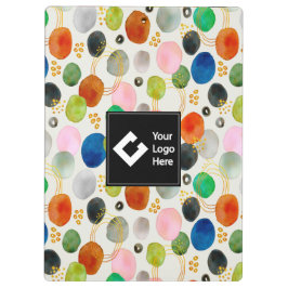 抽象芸術ペブル金ゴールドグリッターアート+あなたのロゴ クリップボード