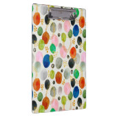 抽象芸術ペブル金ゴールドグリッターアート+あなたのロゴ クリップボード (右)