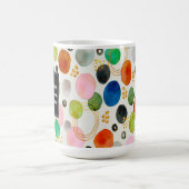 抽象芸術ペブル金ゴールドグリッターアート+あなたのロゴ コーヒーマグカップ (中央)