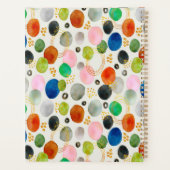 抽象芸術ペブル金ゴールドグリッターアート+あなたのロゴ プランナー手帳 (裏面)