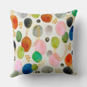 抽象芸術ペブル金ゴールドグリッター クッション (裏面)