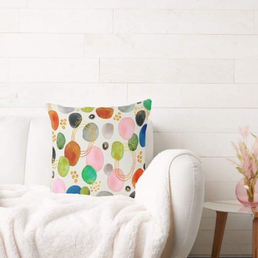 抽象芸術ペブル金ゴールドグリッター クッション (ソファ)