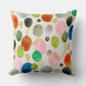 抽象芸術ペブル金ゴールドグリッター クッション (正面)