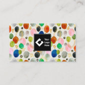 抽象芸術ペブル金ゴールドグリッター 名刺 (正面)