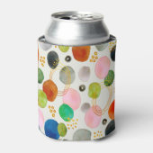 抽象芸術ペブル金ゴールドグリッター 缶クーラー (缶正面)