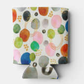 抽象芸術ペブル金ゴールドグリッター 缶クーラー (裏面)