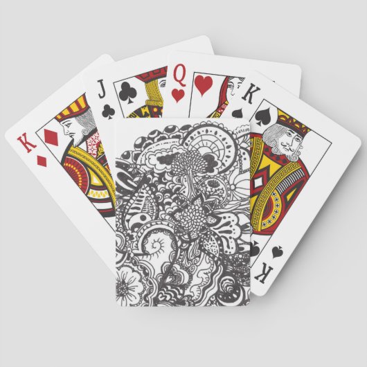 抽象芸術ペンとインクドール トランプ (裏面)