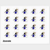 抽象芸術ペンギンのステッカー – 20セット ラウンドシール (シート)
