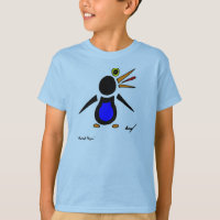抽象芸術ペンギンキッズアメリカンアパレルTシャツ