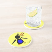 抽象芸術ペンギンコースター – 黄 コースター (側面)