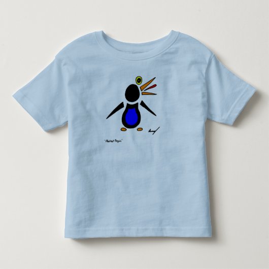 抽象芸術ペンギントドルリンガーTシャツ トドラーTシャツ (正面)