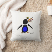 抽象芸術ペンギンピロー クッション (ブランケット)