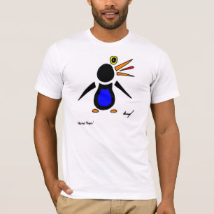 抽象芸術ペンギンメンズクルーTシャツ Tシャツ