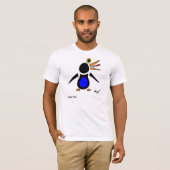 抽象芸術ペンギンメンズクルーTシャツ Tシャツ (正面フル)