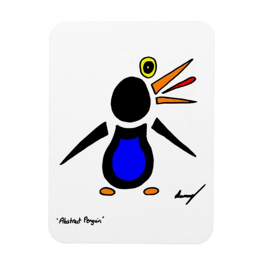 抽象芸術ペンギン可撓磁石 マグネット (縦)
