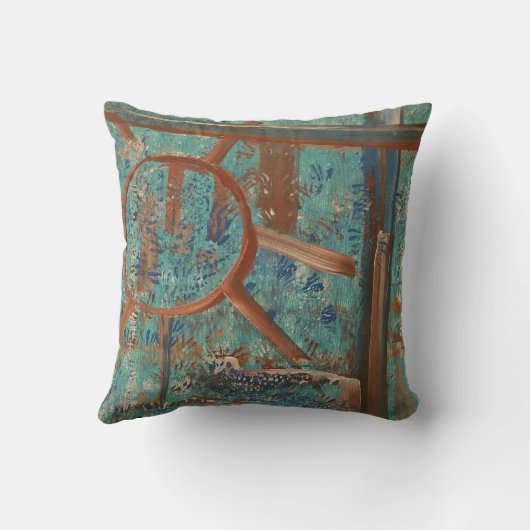 抽象芸術ホイールとフェンス クッション (裏面)