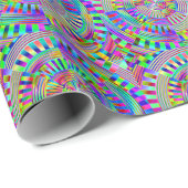 抽象芸術ホイールとペグ ラッピングペーパー (ロールコーナー)