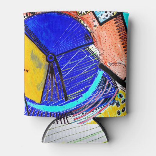 抽象芸術ホイールクーラーボックス 缶クーラー (正面)