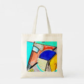 抽象芸術ホイールトートバッグ トートバッグ (裏面)