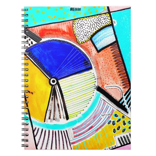 抽象芸術ホイールノートブック ノートブック (正面)