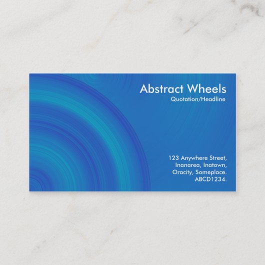 抽象芸術ホイール01 名刺 (正面)
