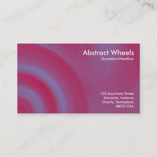 抽象芸術ホイール02 名刺 (正面)