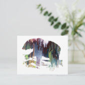 抽象芸術ホッキョクグマのシルエット ポストカード (スタンド正面)