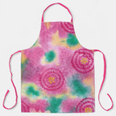抽象芸術ホットピンクサークルアンドパステルズエプロン エプロン (正面)