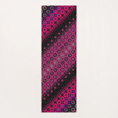 抽象芸術ホットピンクパターンヨガマット ヨガマット (裏面)