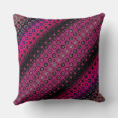 抽象芸術ホットピンクパターン装飾用クッション クッション (裏面)