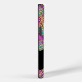 抽象芸術ホットピンクパープルティール(緑がかった色)金ゴールド Case-Mate iPhoneケース (裏面 / 右)