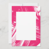 抽象芸術ホットピンクブラシトライク写真卒業 サンキューカード (裏面)