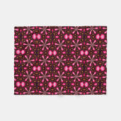 抽象芸術ホットピンク星 フリースブランケット (正面(横))