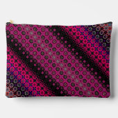 抽象芸術ホットピンク アクセサリーポーチ (正面)