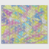 抽象芸術ホリデーカラフルレインボーパターン ラッピングペーパー (フラット)